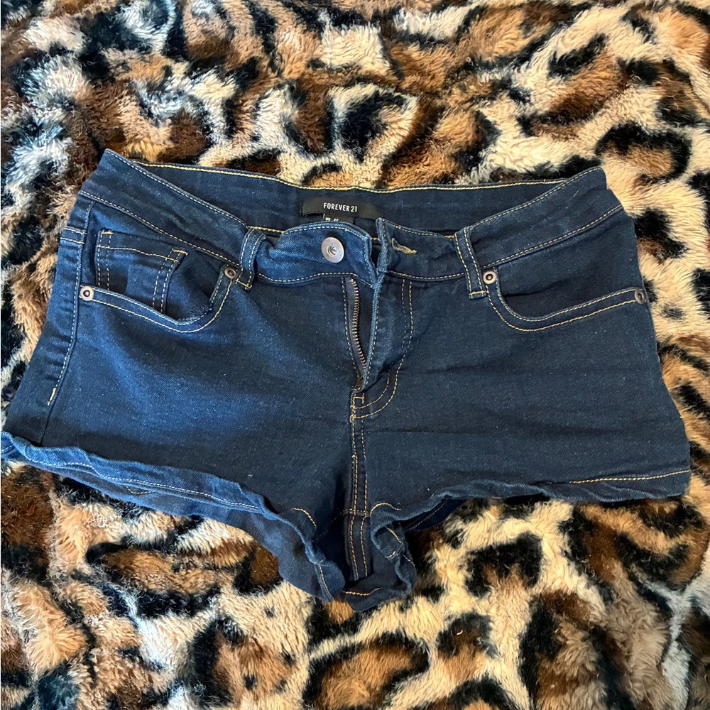 Forever 21 Dark Blue Jean Shorts